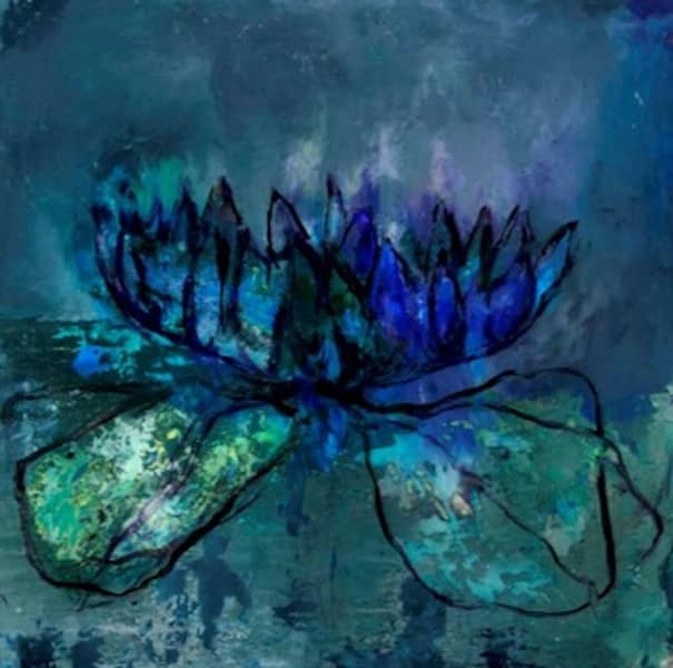 Electric blue lily by Gail Catlin