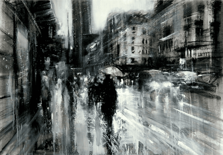 Raining on Rue de Rennes- Paris by Peter Hall