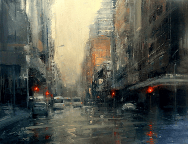 After the rain - Bree Street by Peter Hall