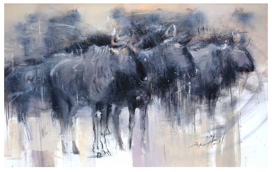 Waiting their turn -Wildebeest by Peter Hall