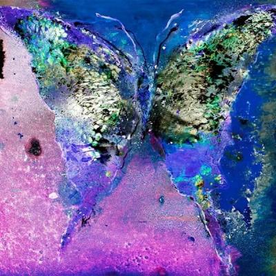 In flight- cobalt blue by Gail Catlin