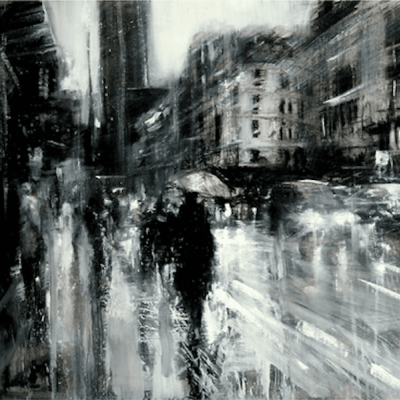 Raining on Rue de Rennes- Paris by Peter Hall