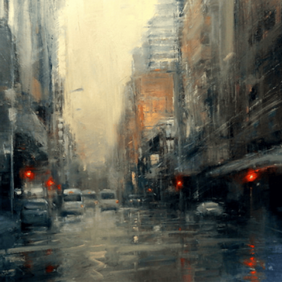 After the rain - Bree Street by Peter Hall